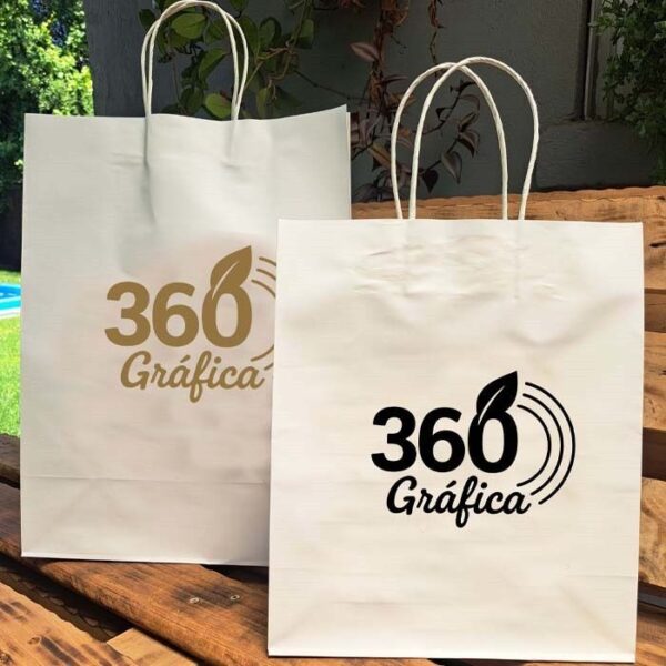 Bolsas de papel personalizadas / Blanco