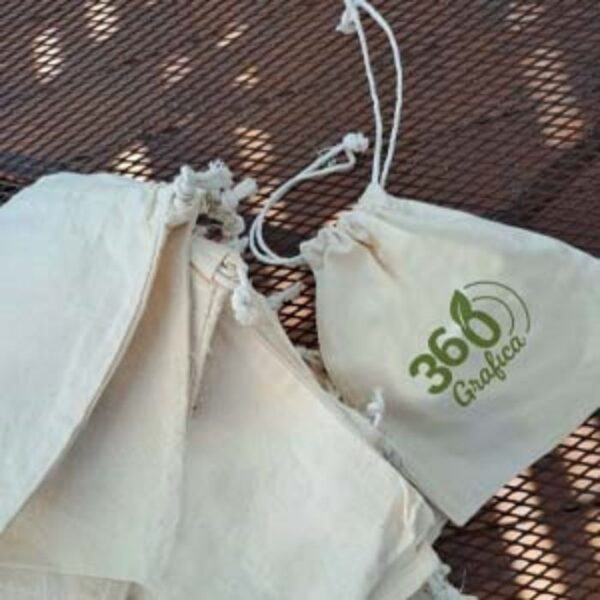 Saquitos y Bolsas de algodón 100% biodegradable y reutilizable
